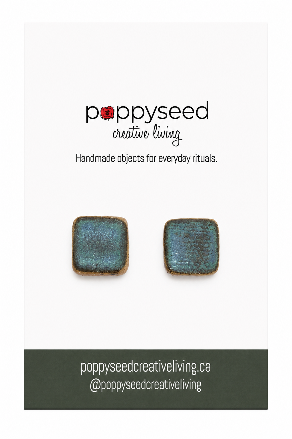 Sea Glass Ceramic Studs