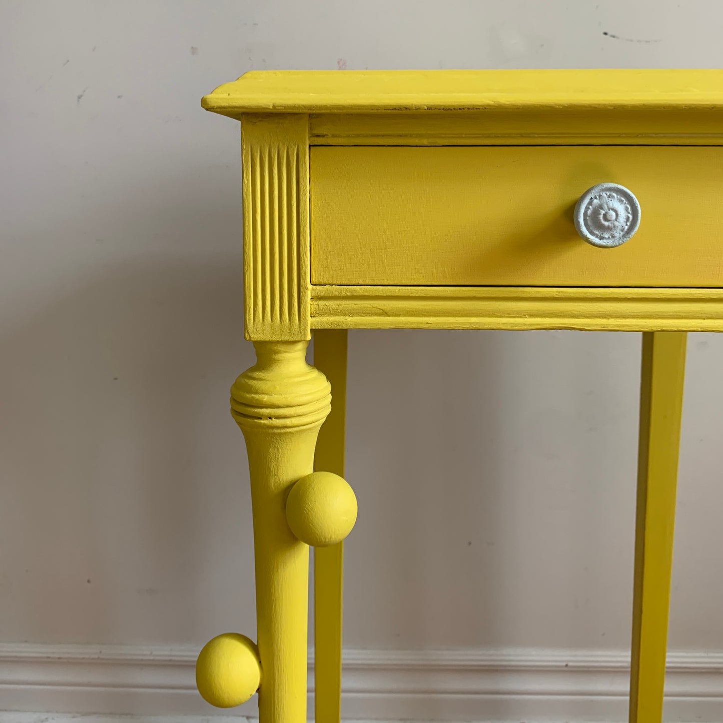 English Yellow Side Table