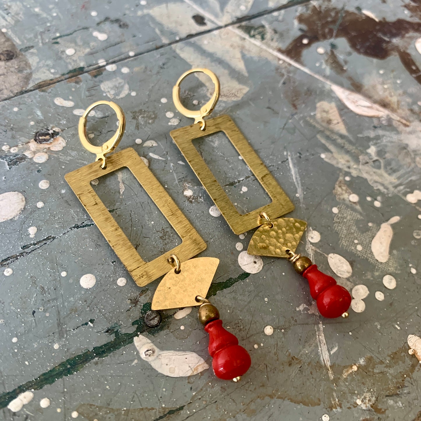 Light Weight Brass Earrings #1