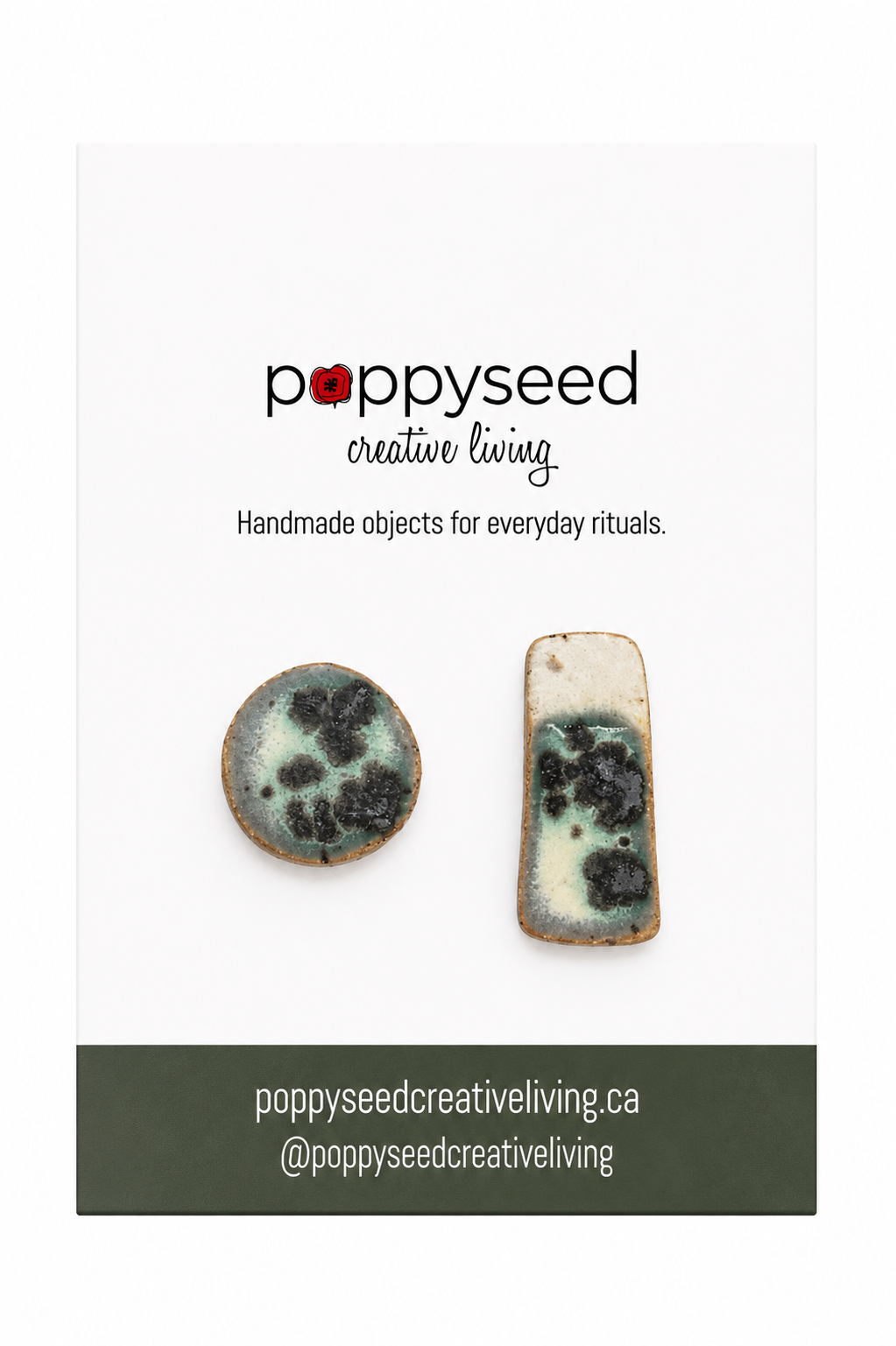 Wild Moss Ceramic Studs