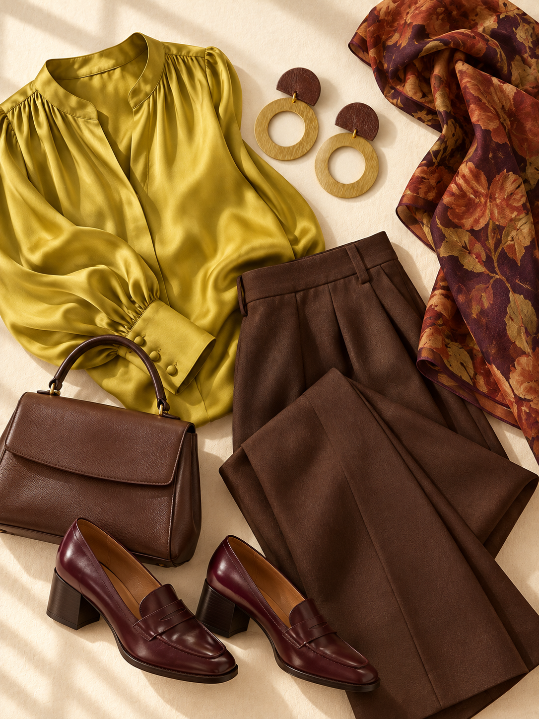 Romy - Leather & Brass Earrings