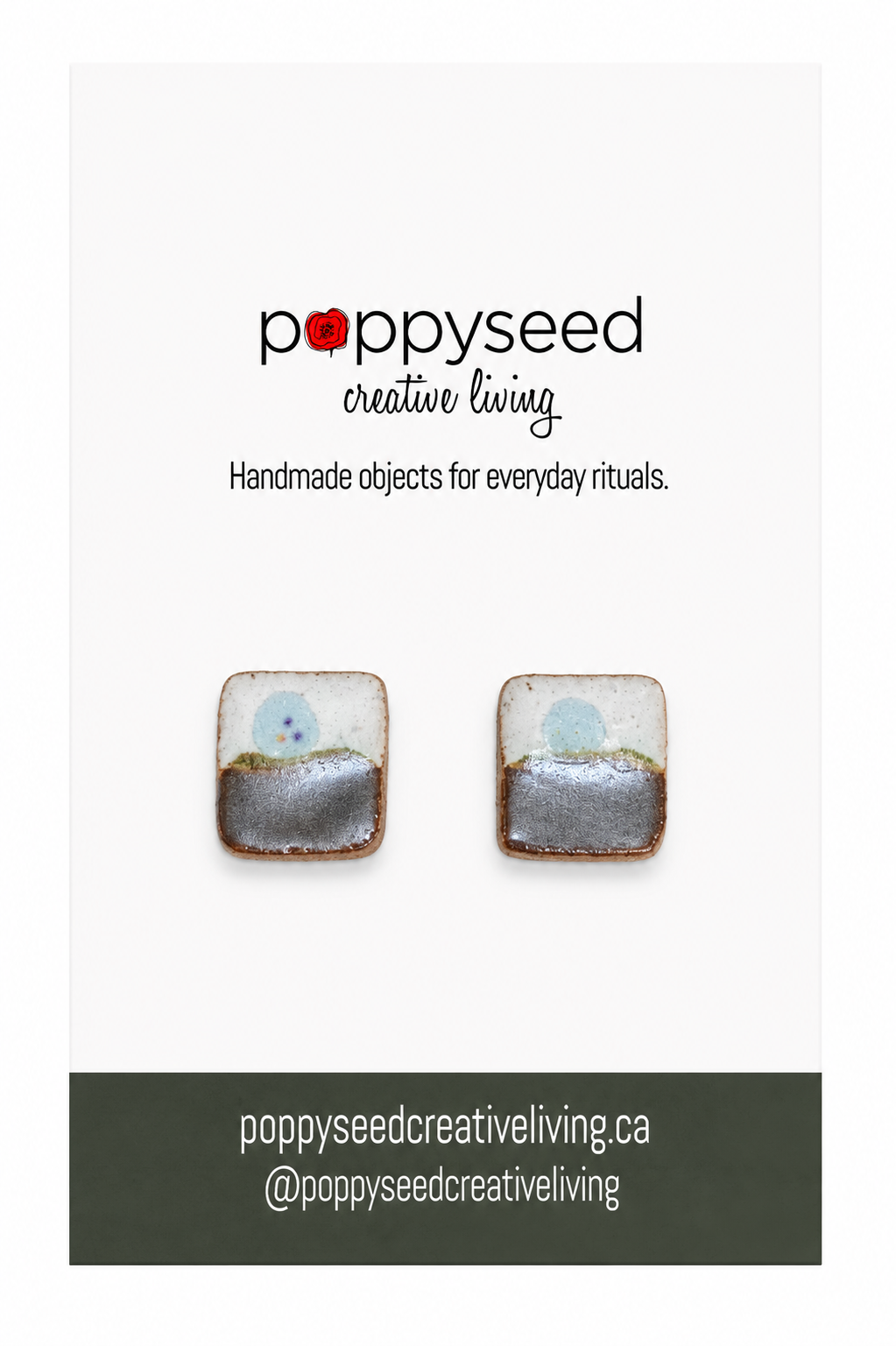 Morning Landscape Ceramic Studs