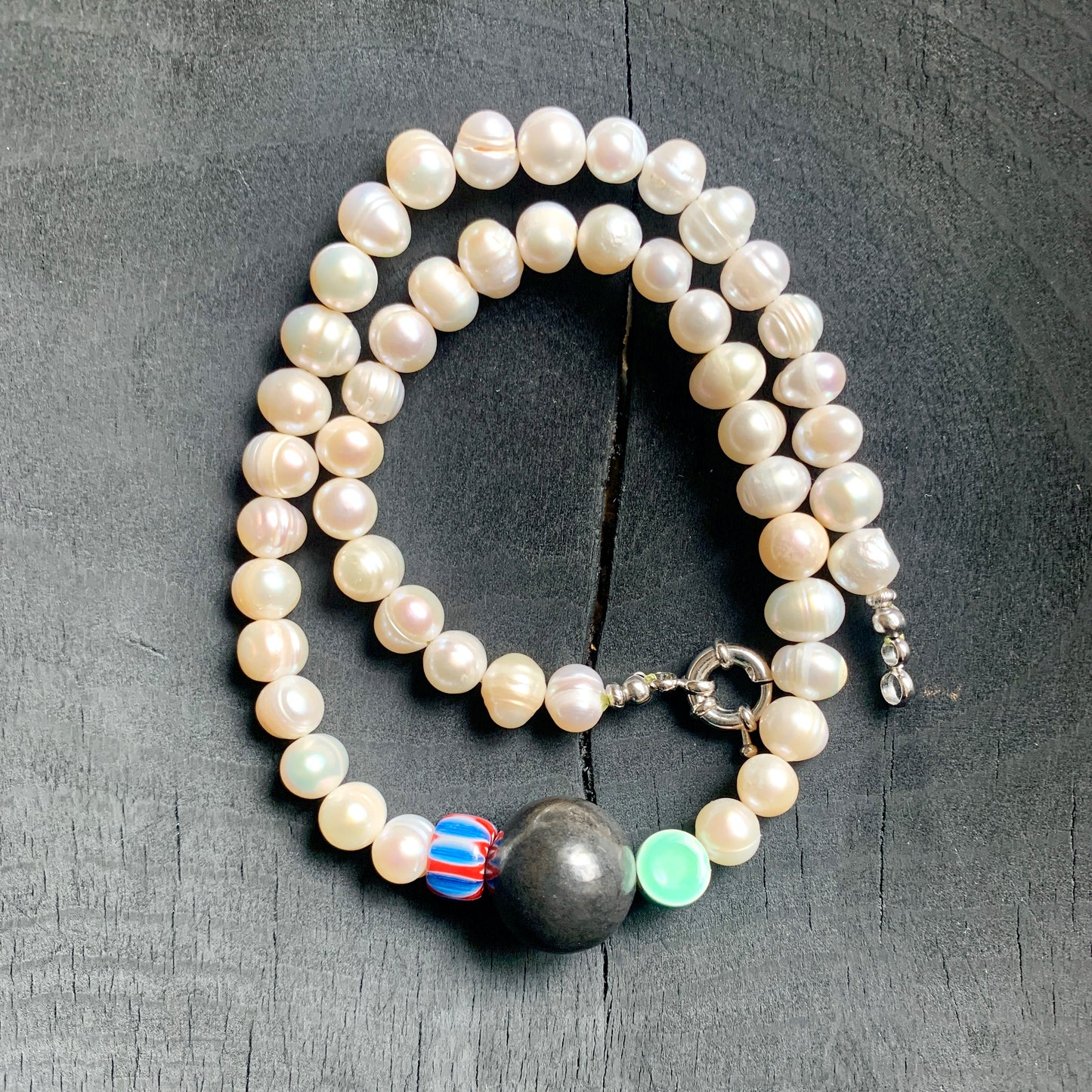 One of a Kind- Pearl Fusion Necklace - Murano