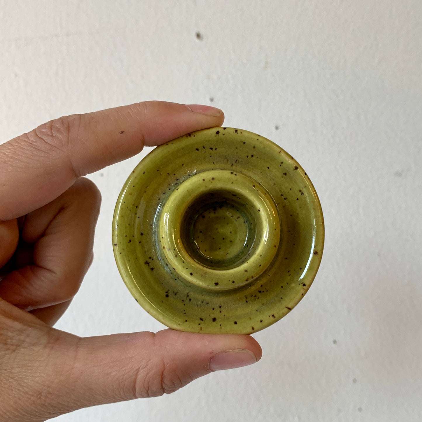 Ceramic Candle Holder- Moss