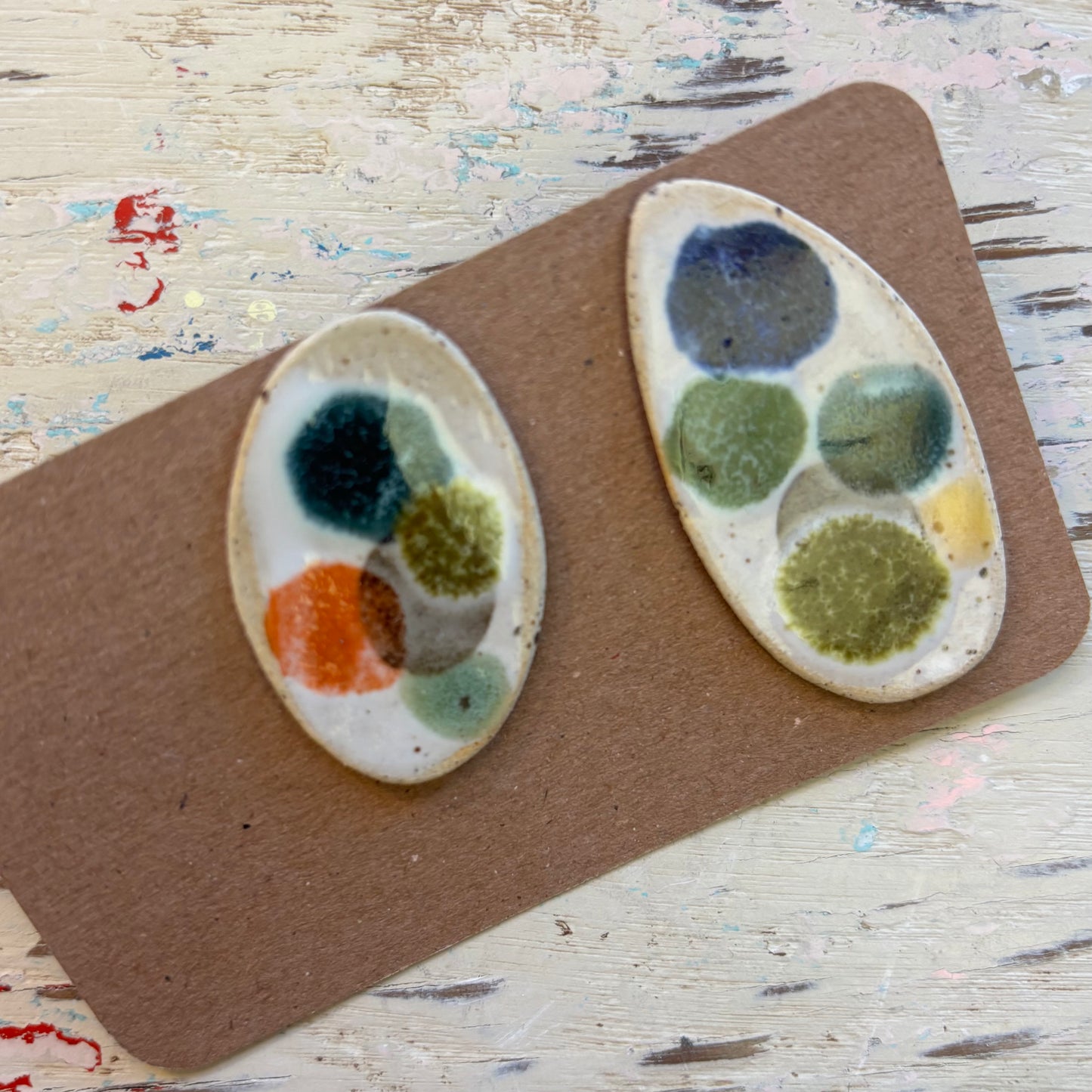 Porcelain Stud Earrings - #2