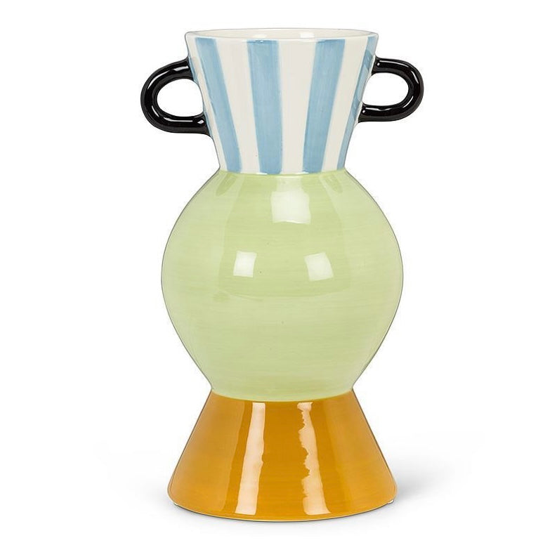 Curvy Striped Vase