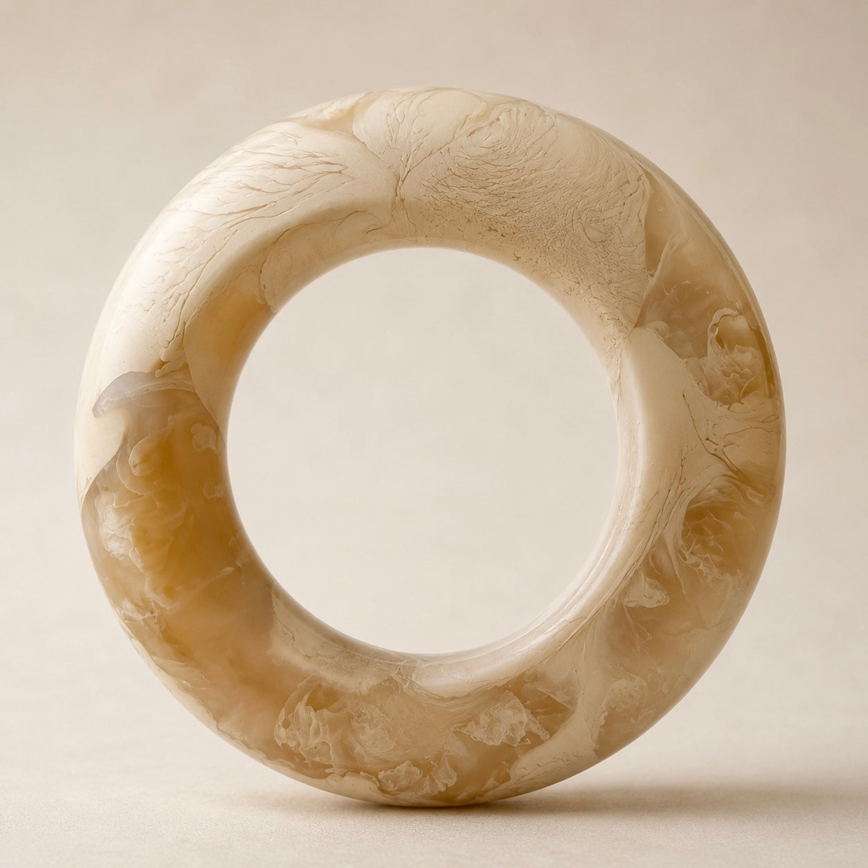 Resin Bangle - Beige
