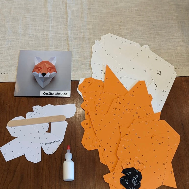 Cecilia the Fox -Paper DIY Kit