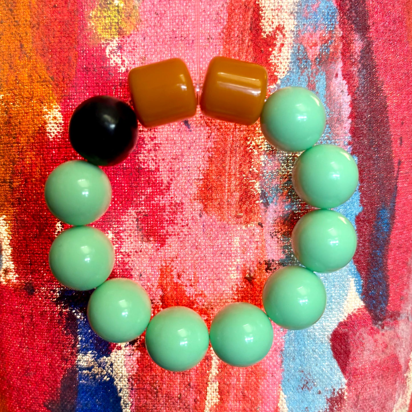 Chunky Resin Bead Bracelet #1