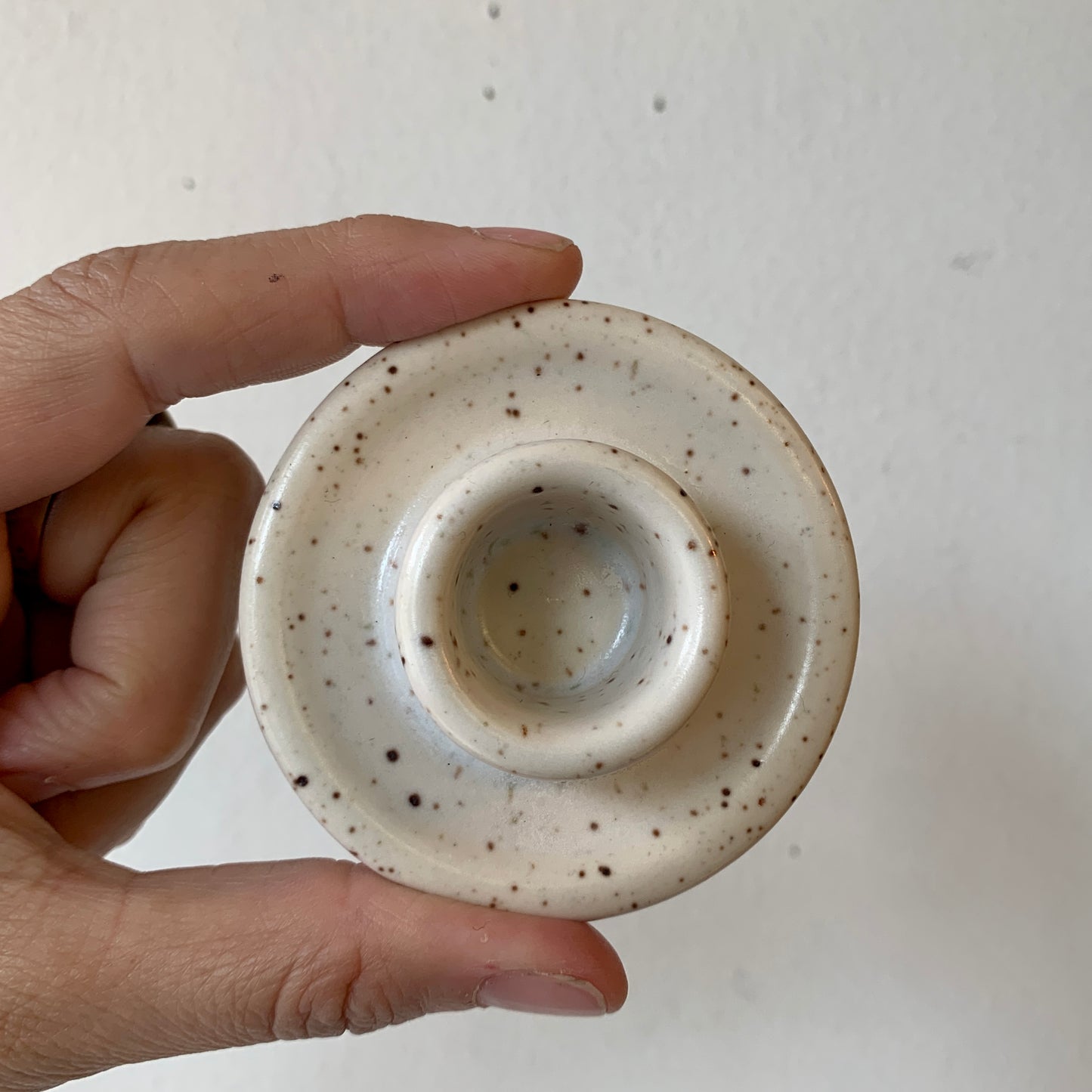 Ceramic Candle Holder- Cream
