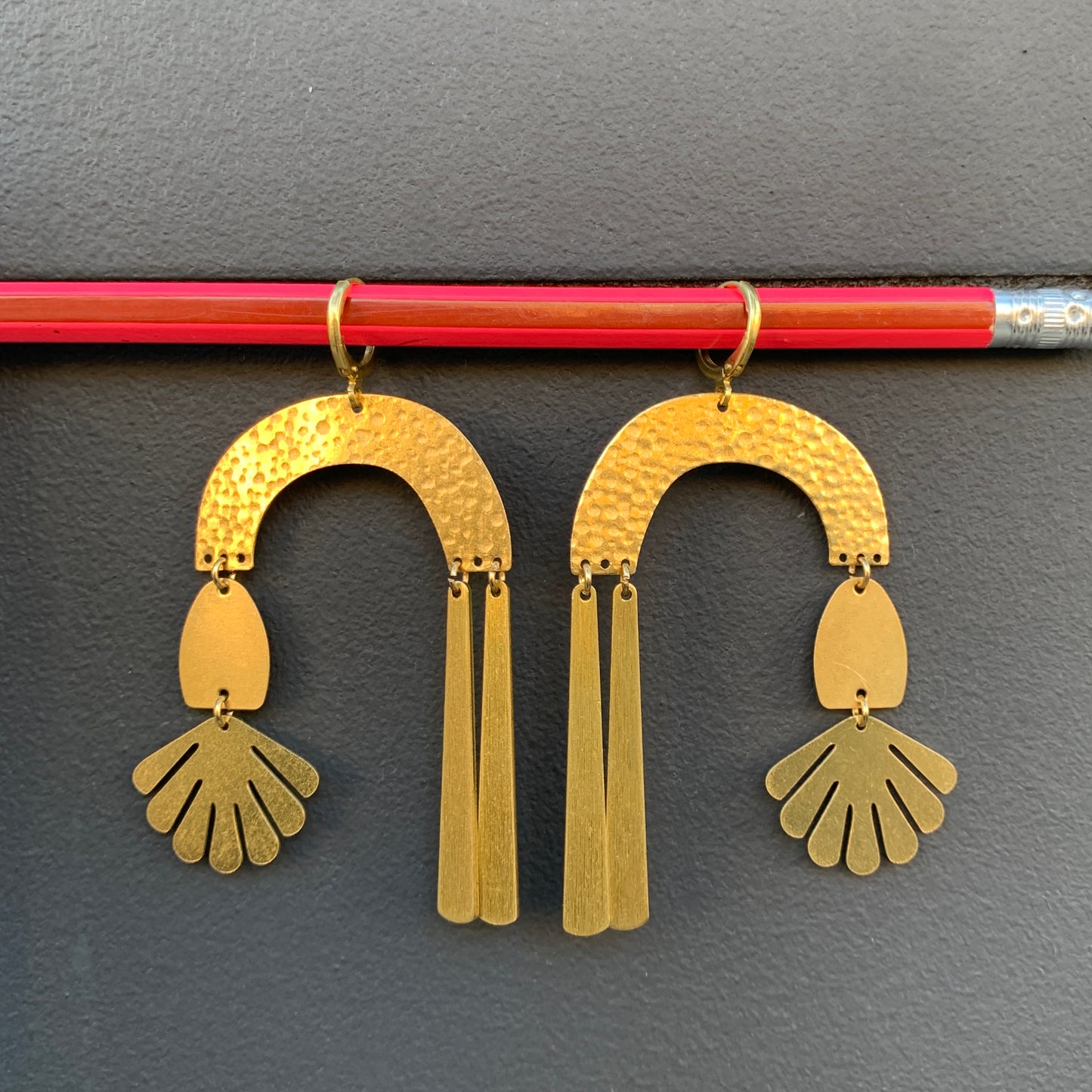 Light Weight Brass Earrings #25