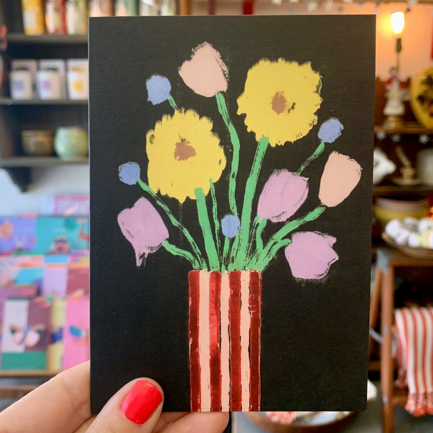 Tulips, Sunflowers & Thistles Greeting Card