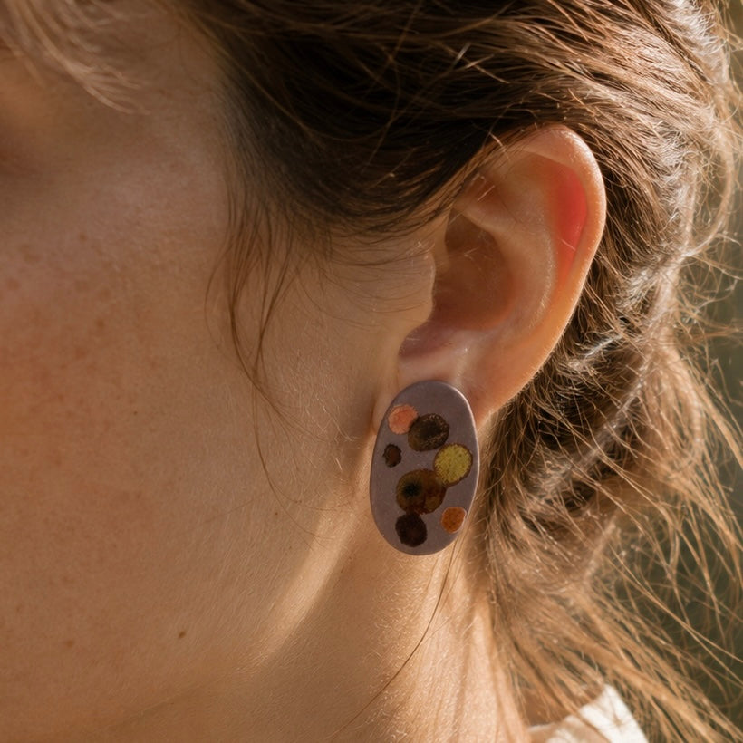 Black Clay Studs #1