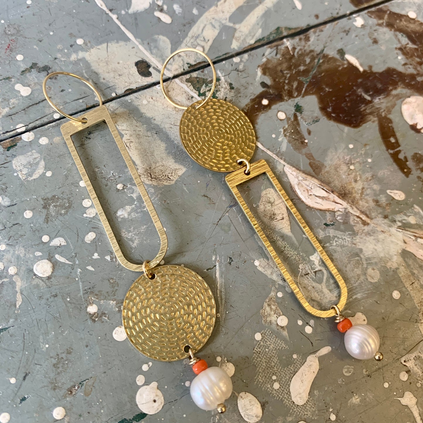 Light Weight Brass Earrings #20
