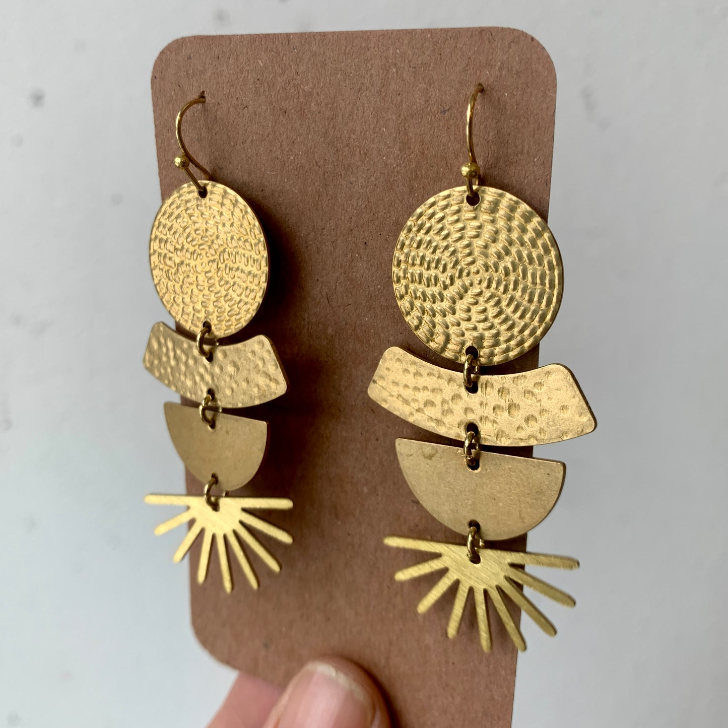 Light Weight Brass Earrings #28