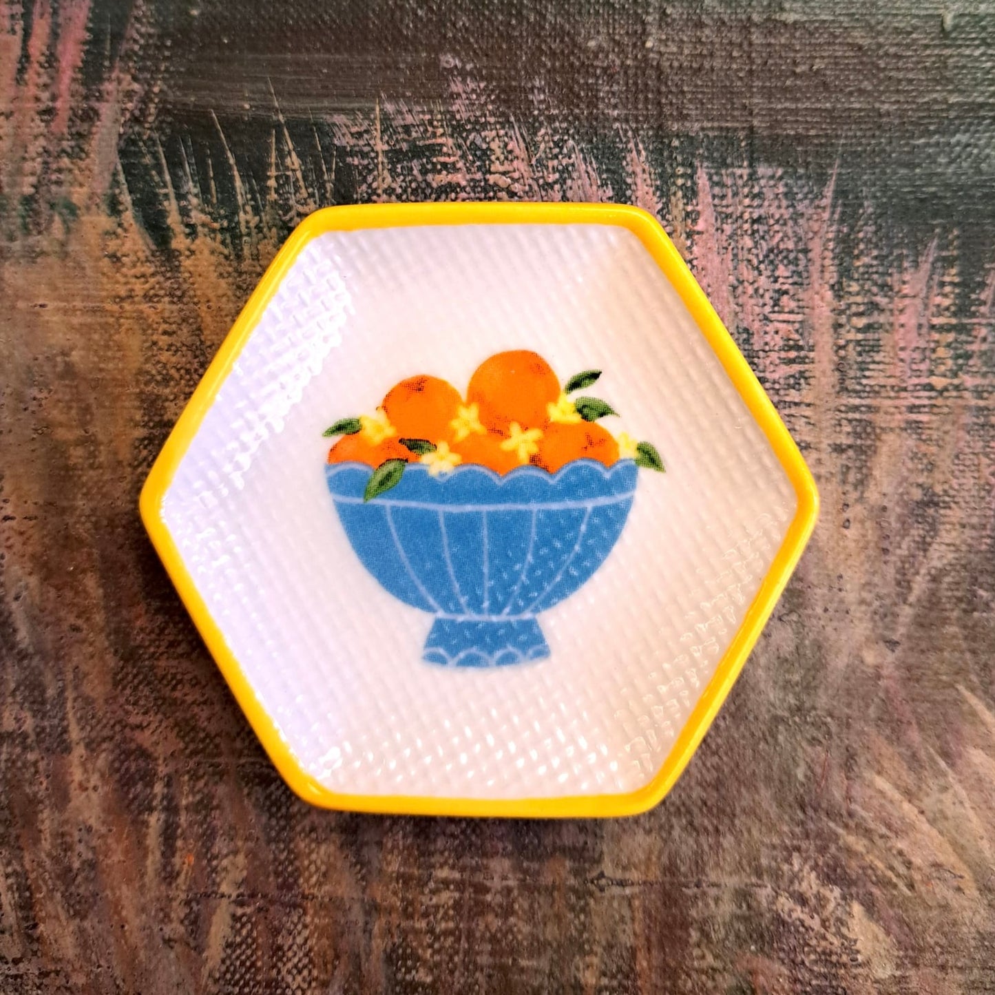 Tiny Trinket Plate - Tangerine