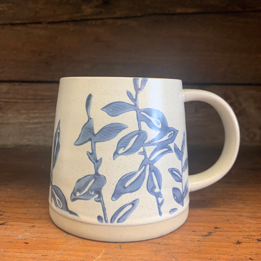 Botanical Stoneware Mug - Sage