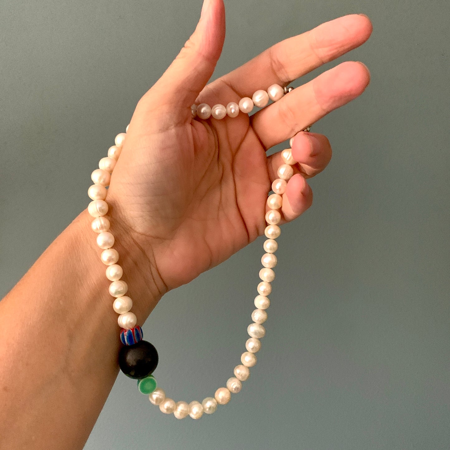 One of a Kind- Pearl Fusion Necklace - Murano