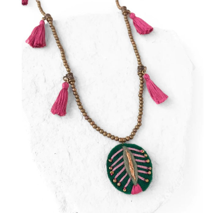 Ali Embroidered/Beaded Necklace