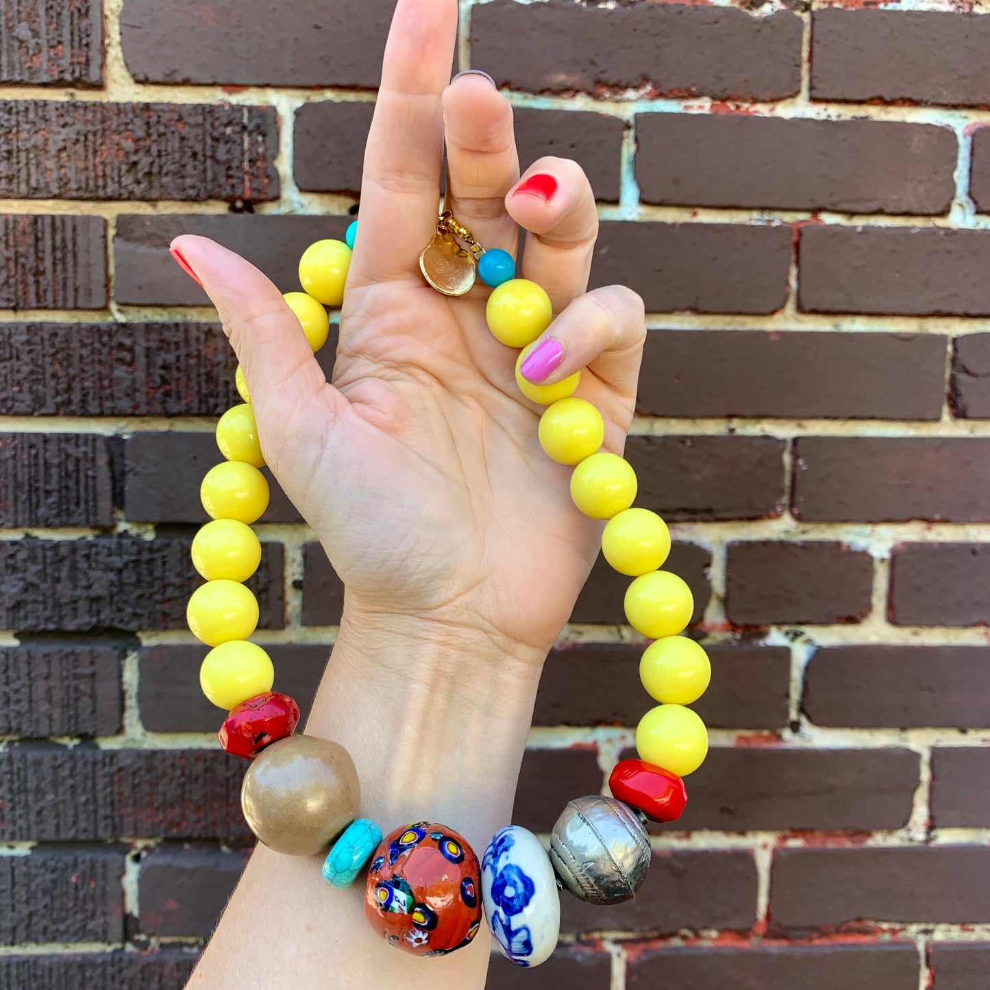 One of a Kind Treasure Necklace - Yellow