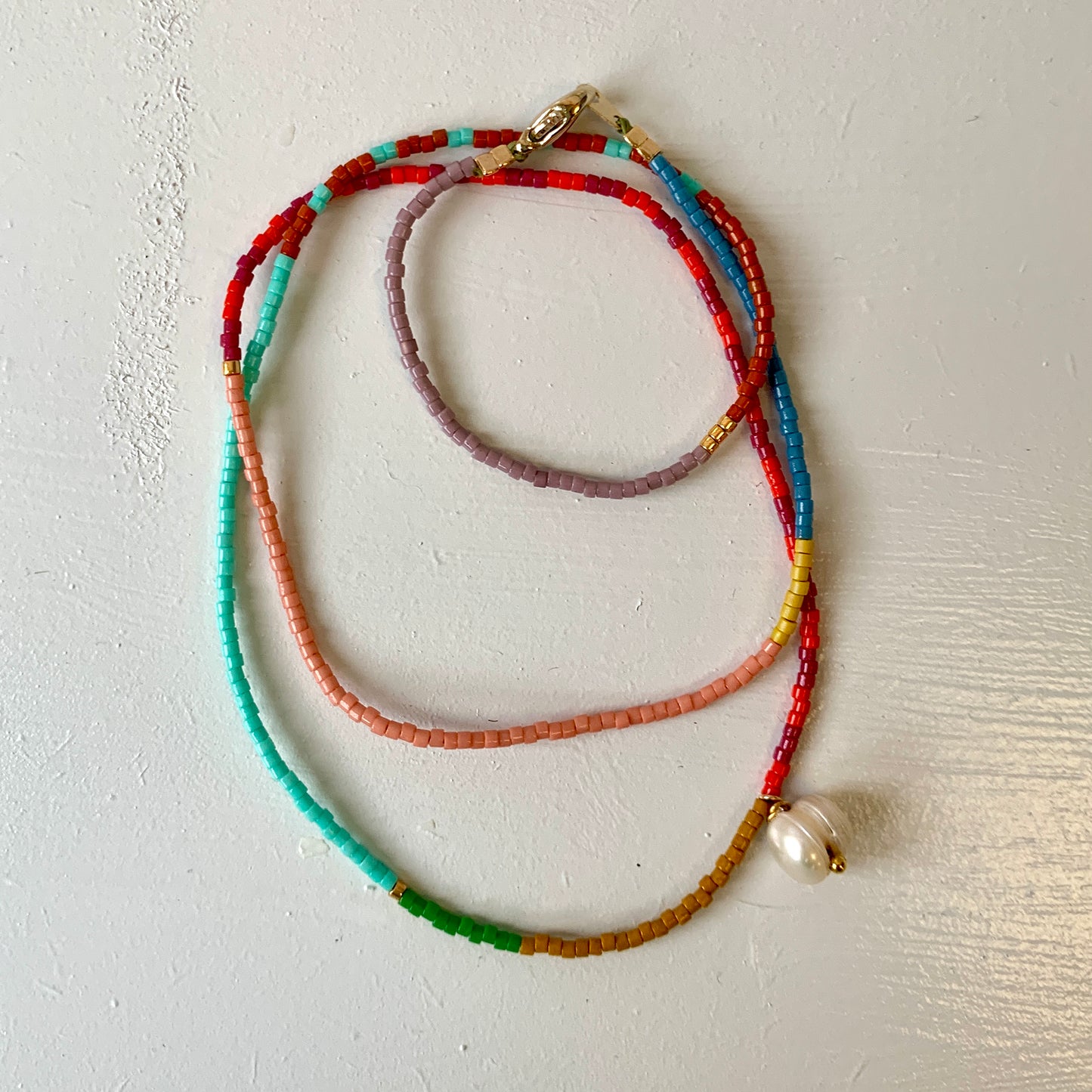 Beaded Multi Coloured Necklace #8