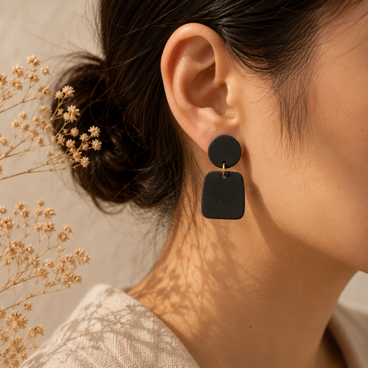 Acrylic Earrings - Black