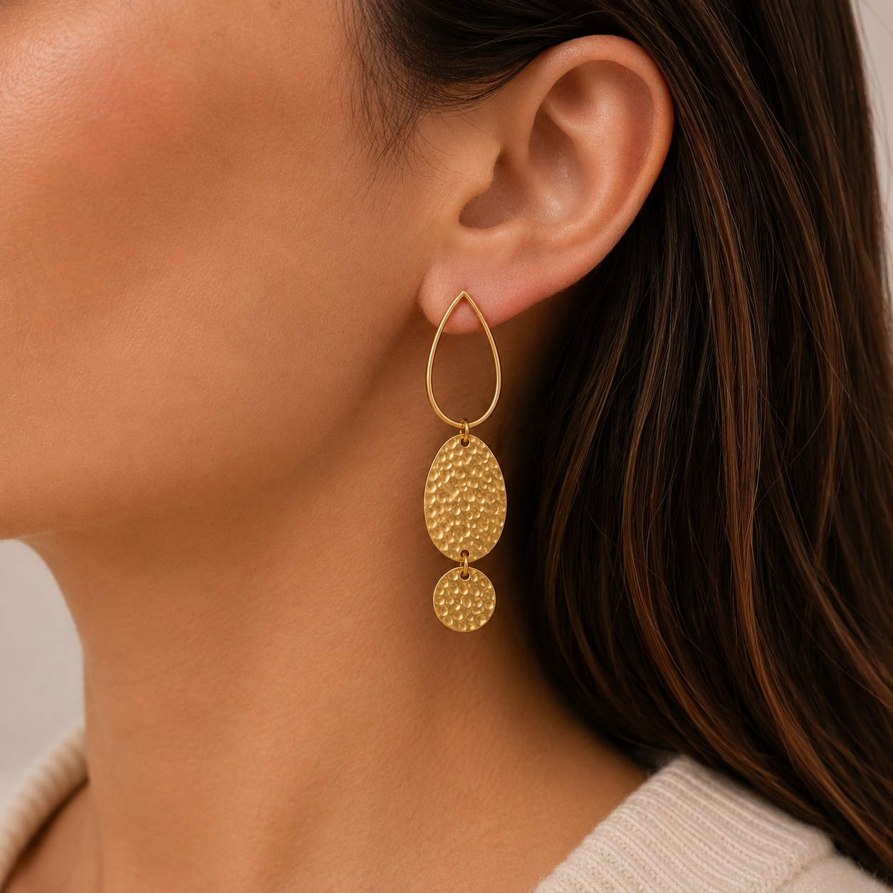 Light Weight Brass Earrings #1