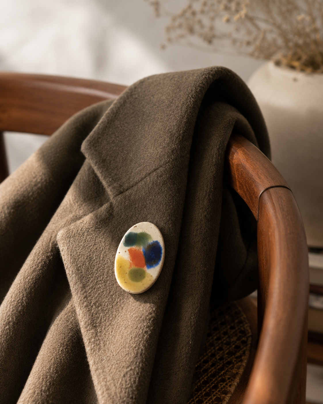 Minimalistic Ceramic Brooch