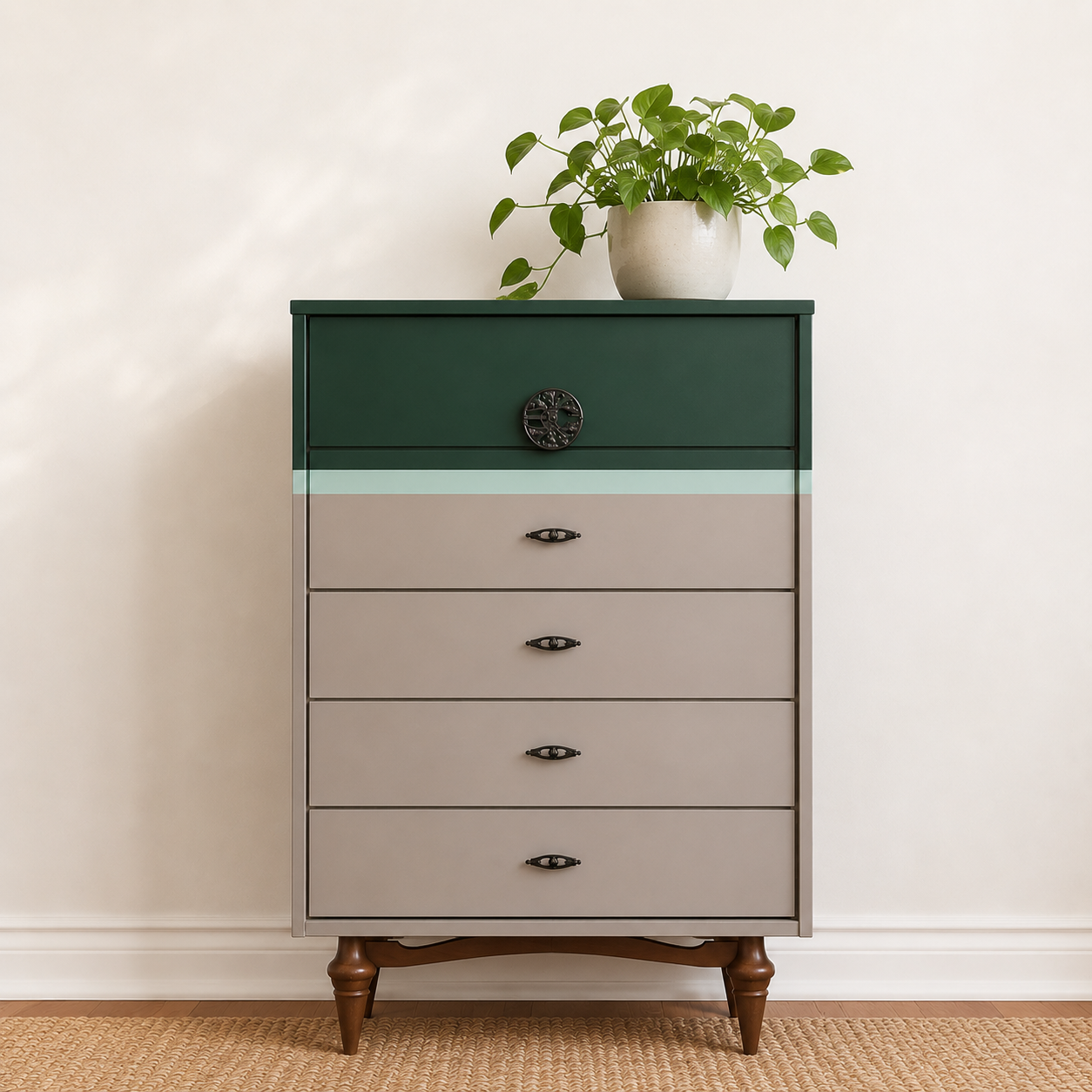 Amsterdam Green + French Linen