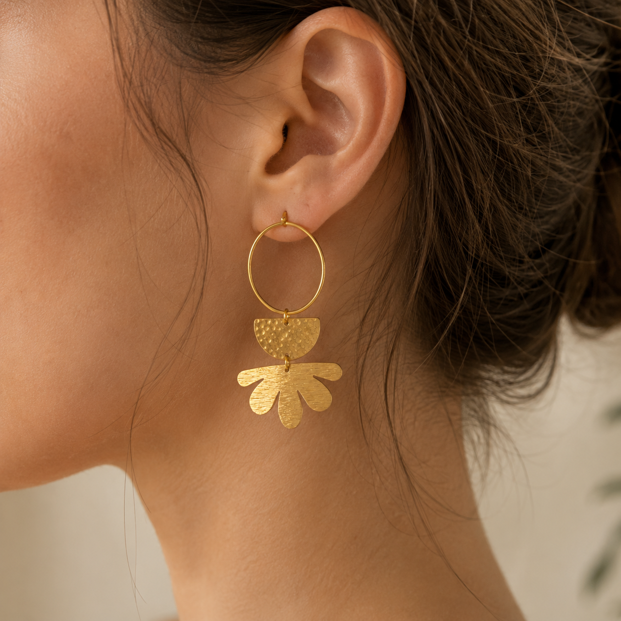 Light Weight Brass Earrings #10