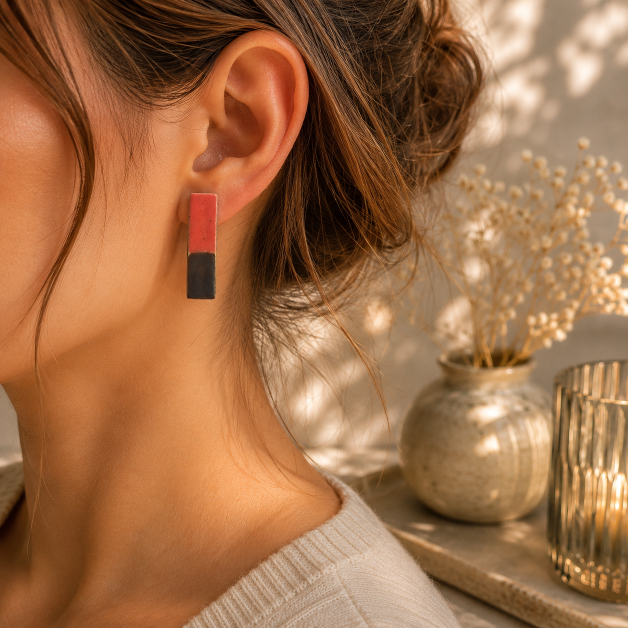 Ceramic Stick Earrings - #7
