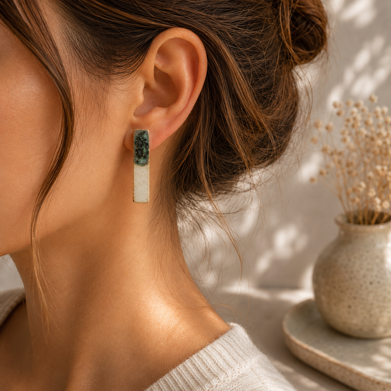 Ceramic Stick Earrings - #8