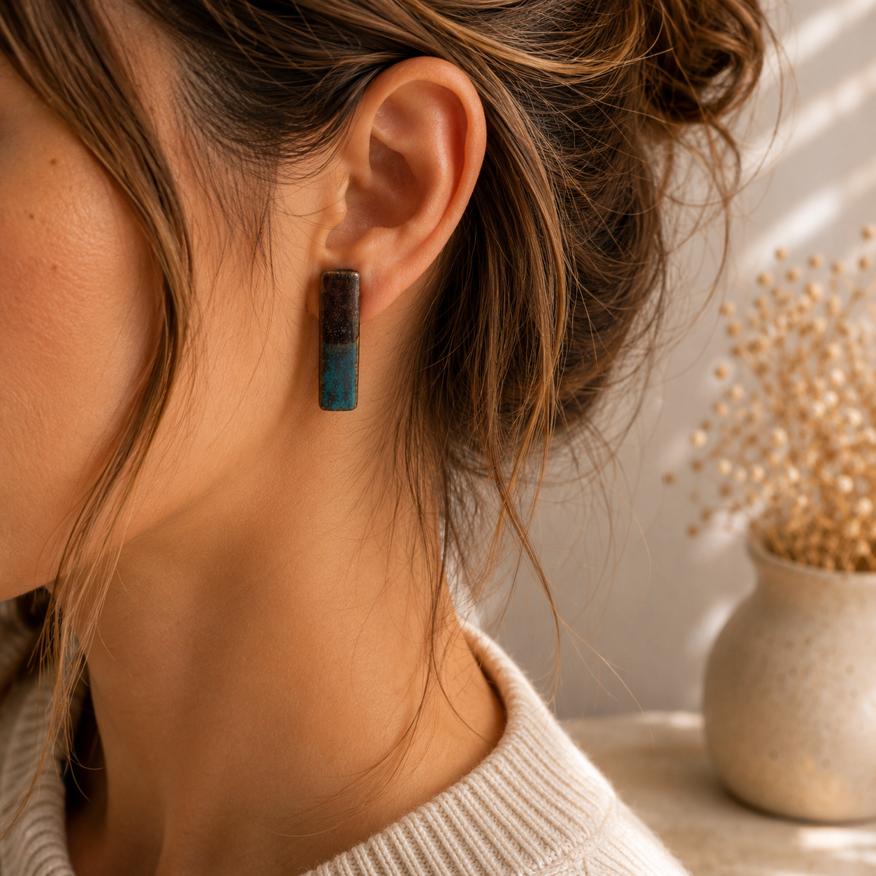Ceramic Stick Earrings - #11