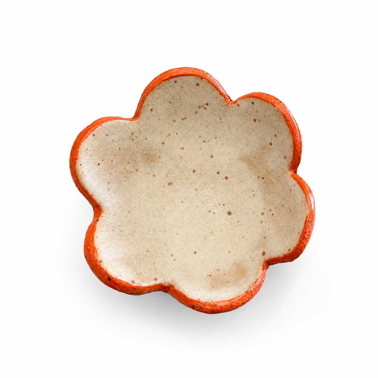 Wildflower Trinket Dish - Alabaster Orange