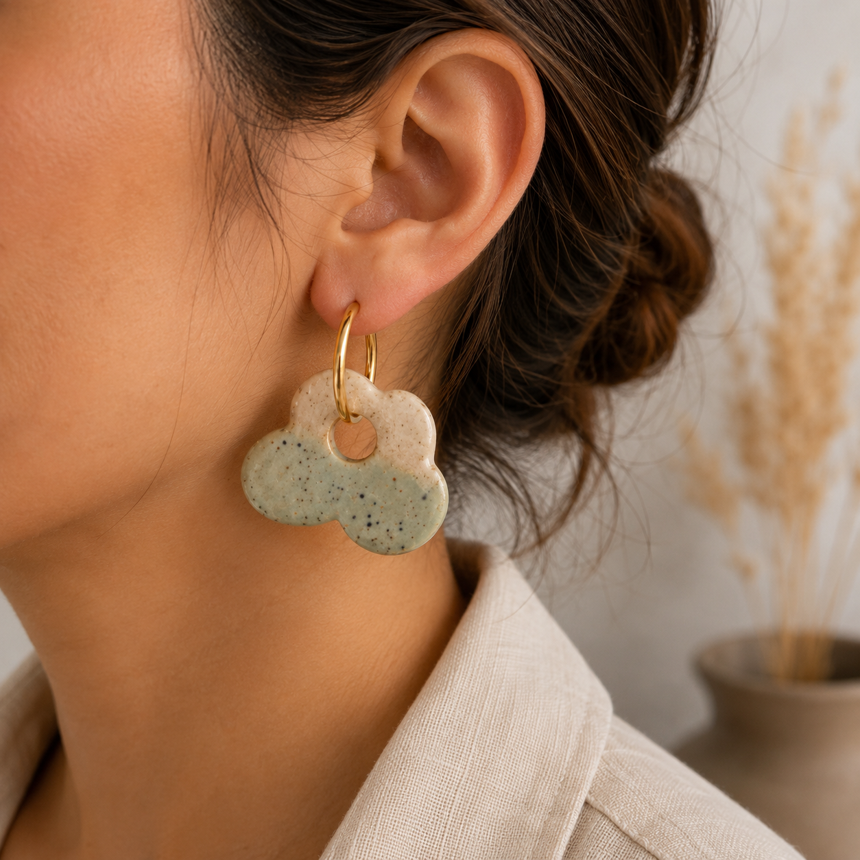 Floral Hoops - Confetti/Cream