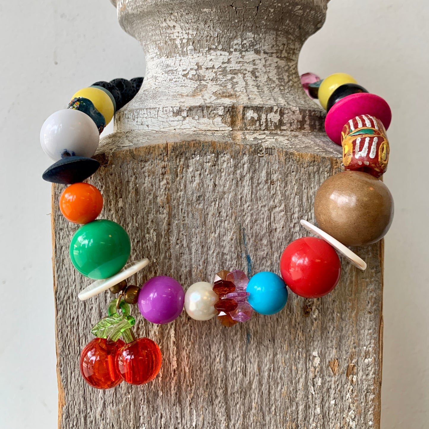 One of a Kind Treasure Necklace - Cherries #2
