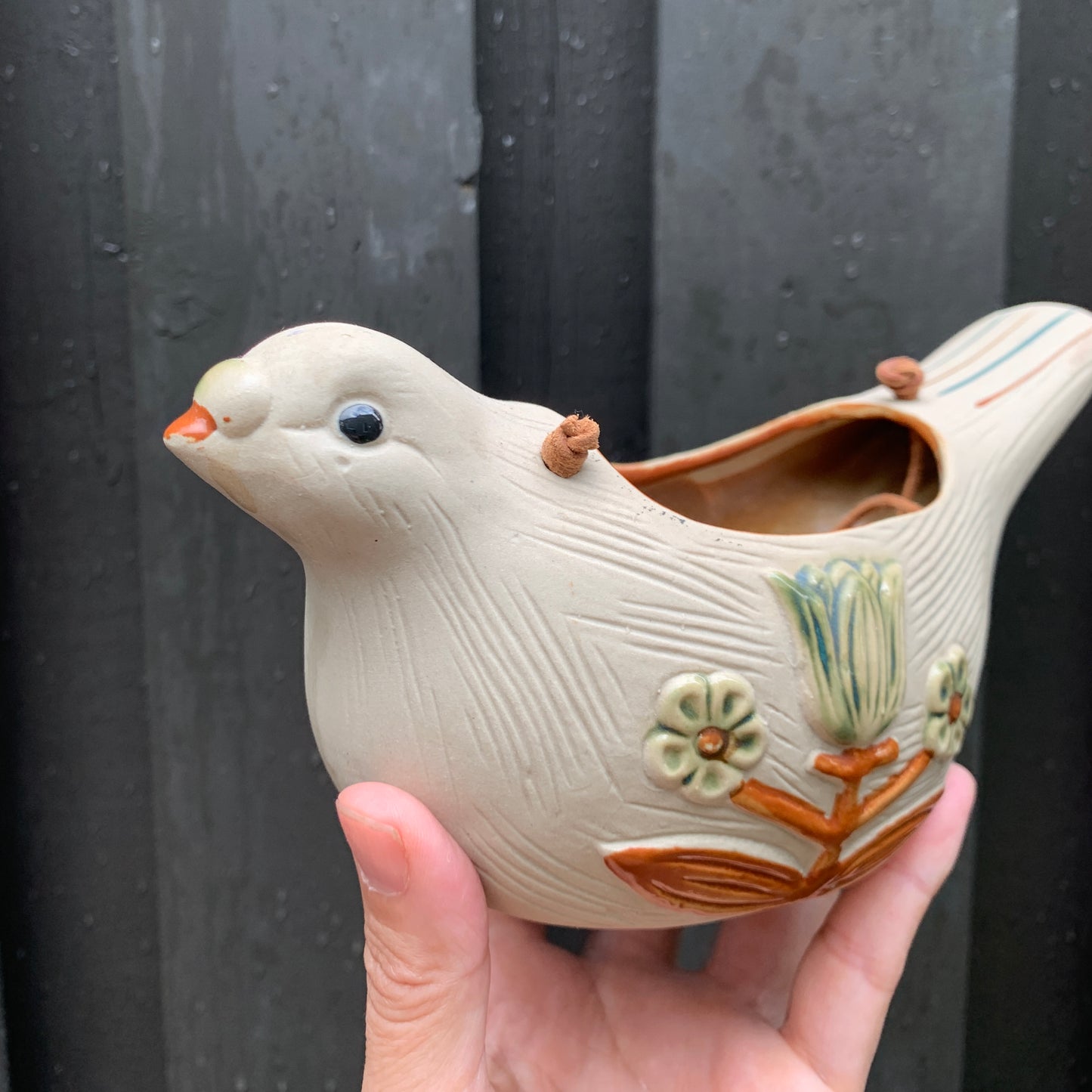 Vintage Dove Hanging Planter
