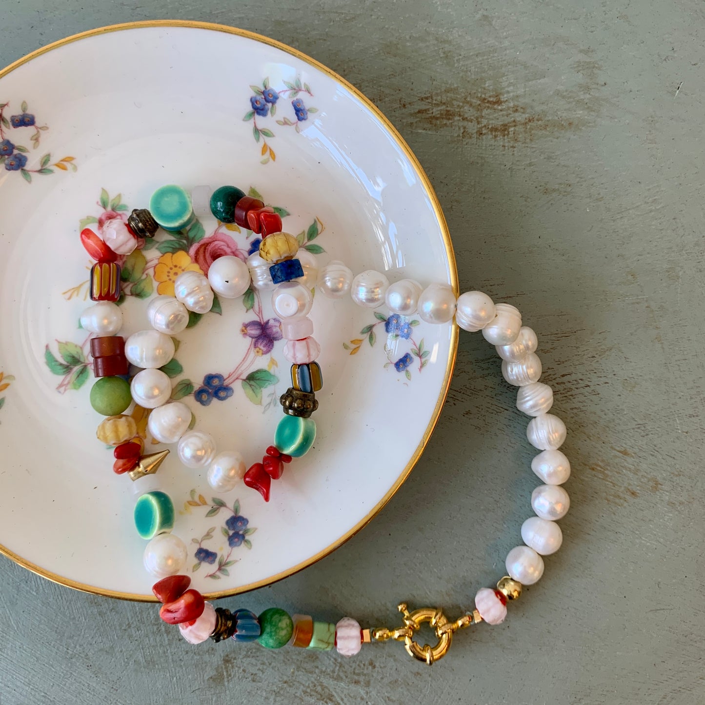 One of a Kind- Pearl Fusion Necklace