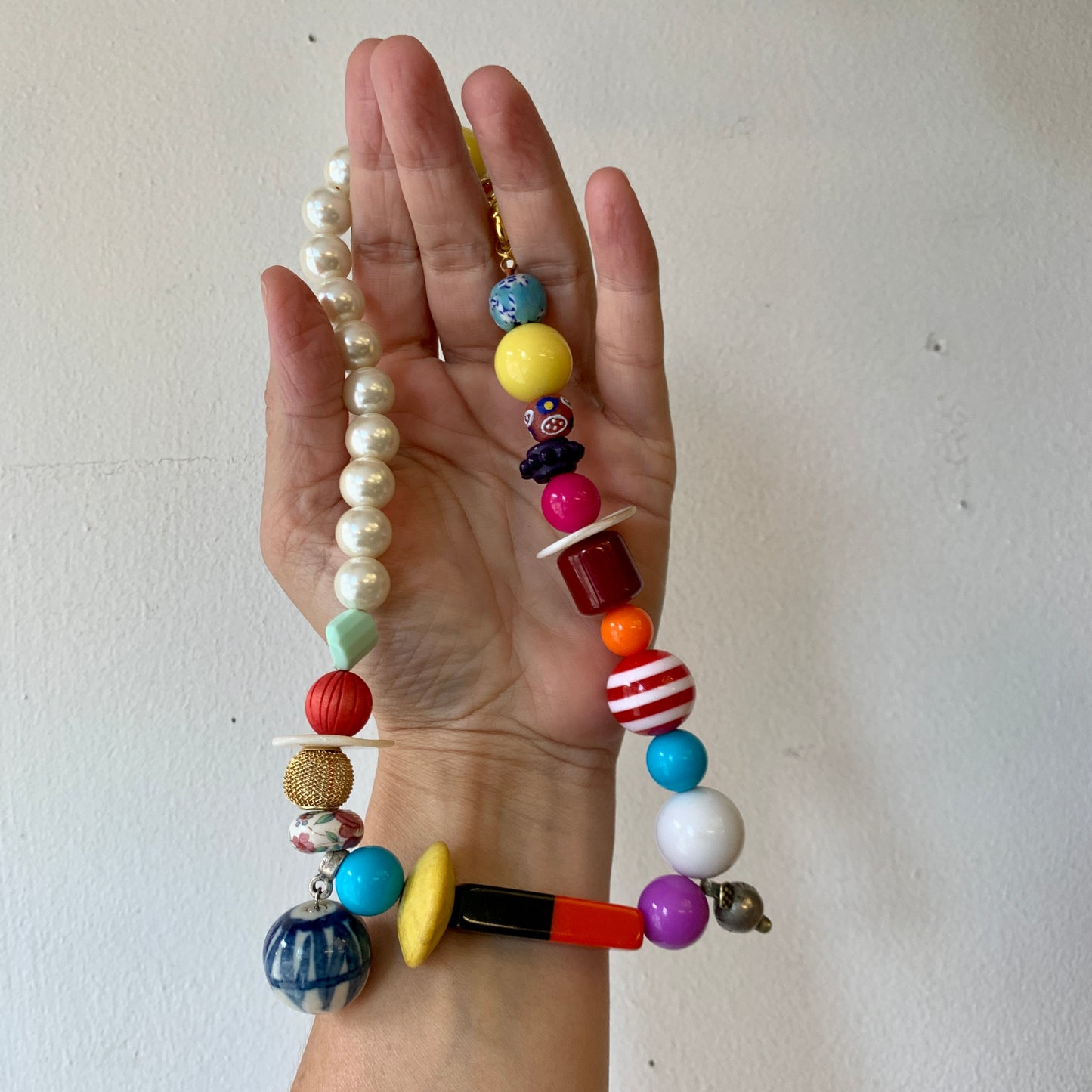 One of a Kind Treasure Necklace - Porcelain Ball