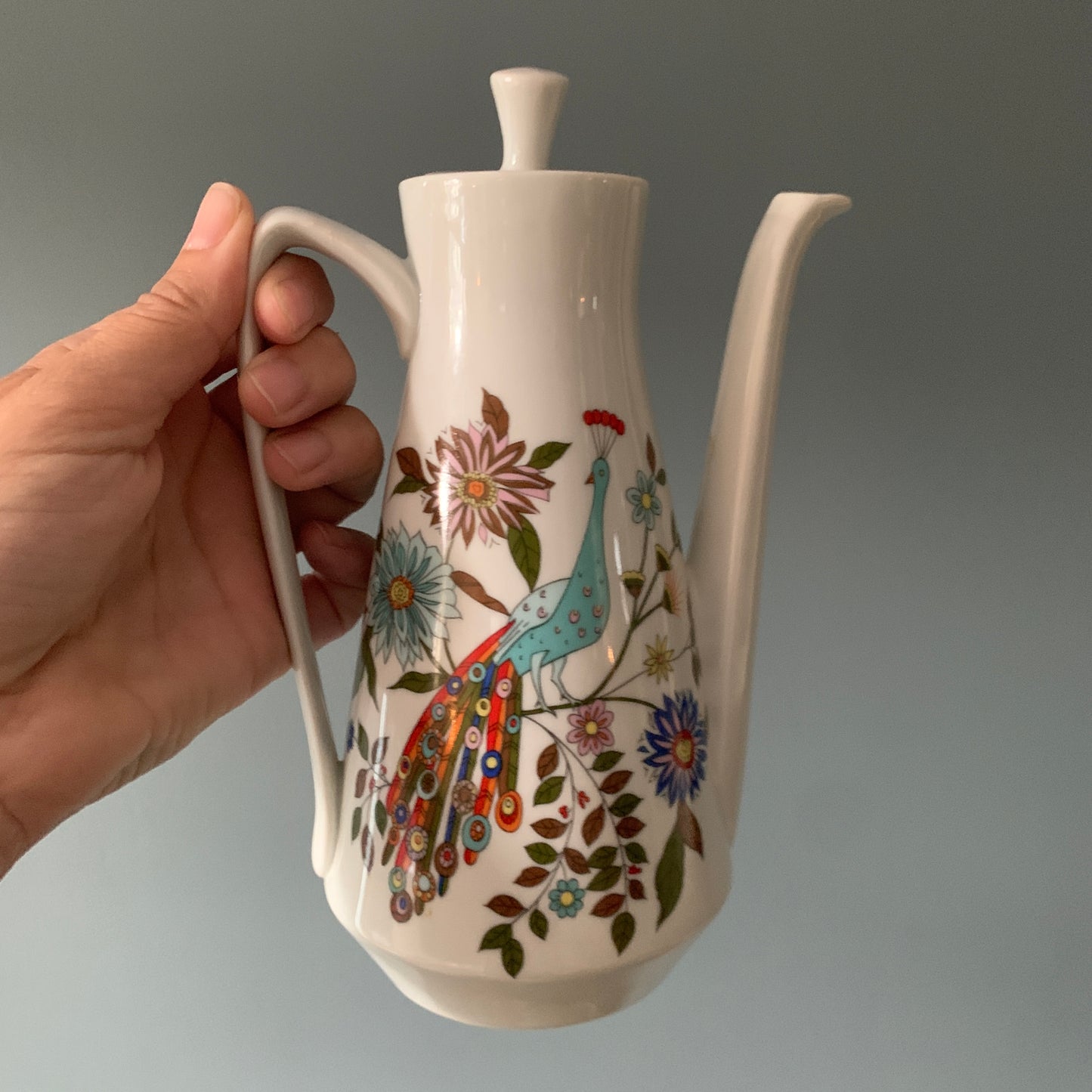 Vintage Peacock Espresso Set