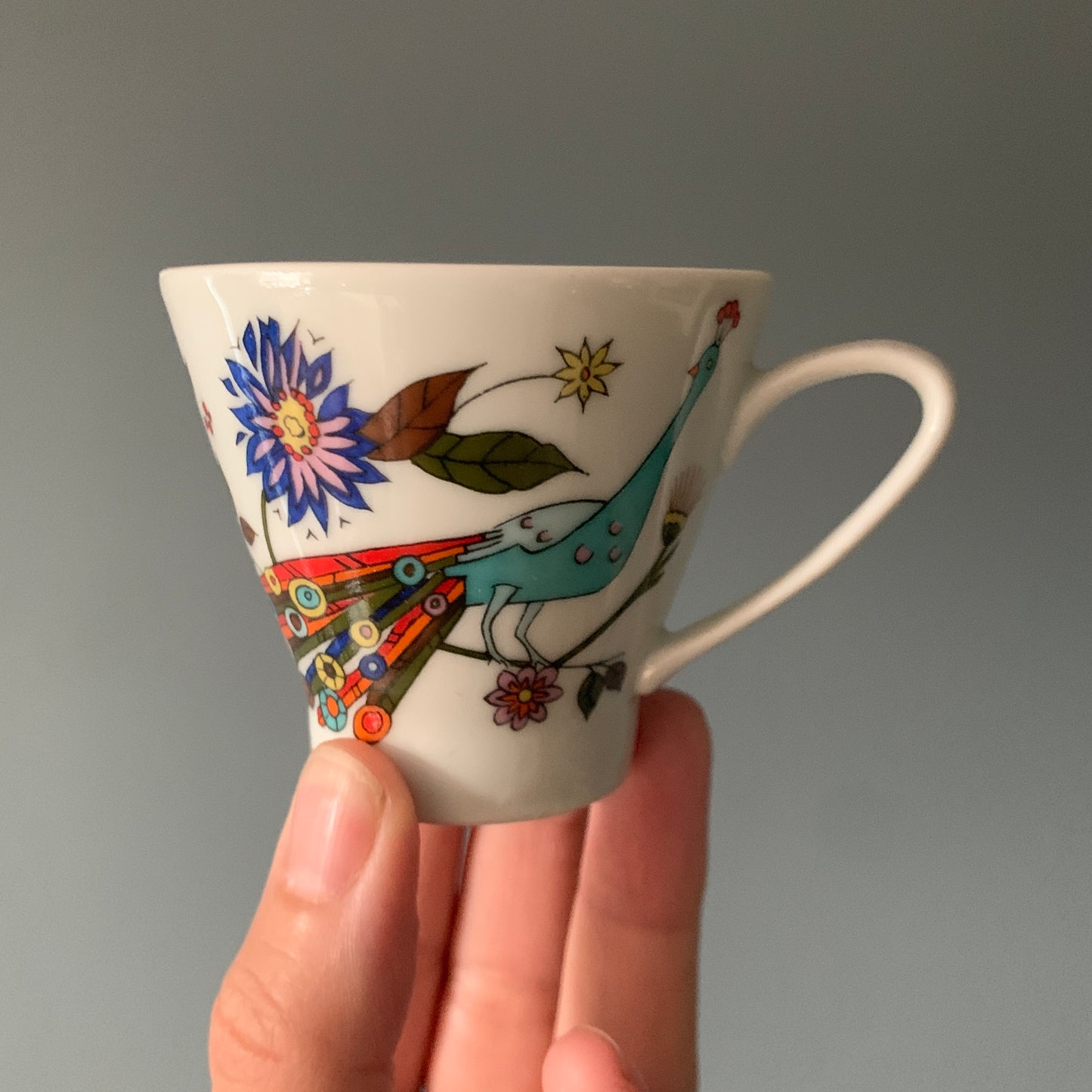 Vintage Peacock Espresso Set
