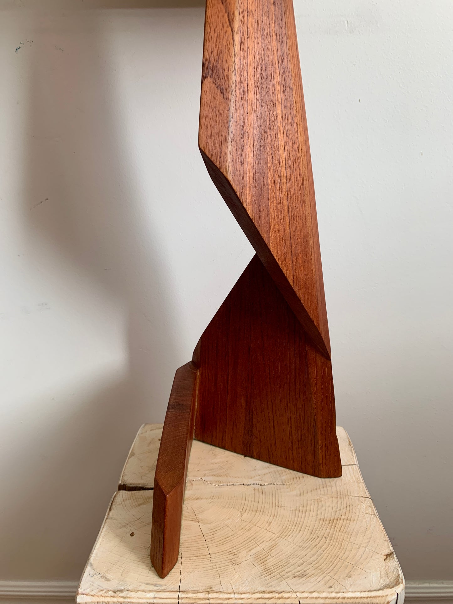 Mid Century Modern Teak Zig-Zag Lamp