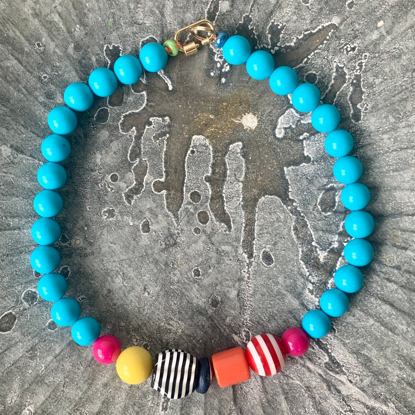 One of a Kind Treasure Necklace - Turquoise