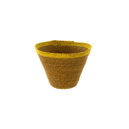 Nova Seagrass Basket S - Brown/Yellow