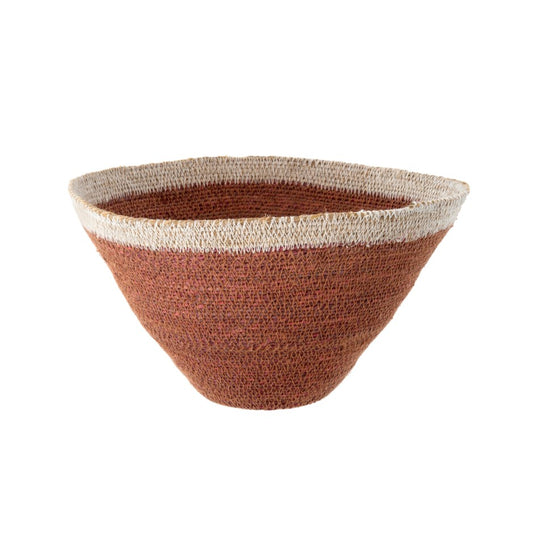 Nova Seagrass Basket L - Pink/White