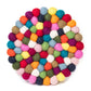 Felt Ball Trivet - Multi Color