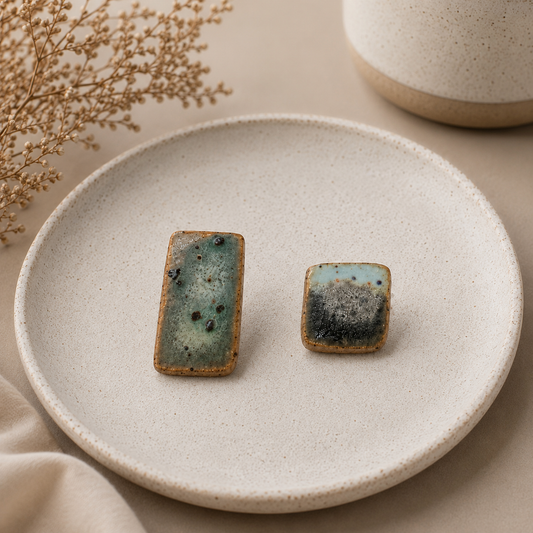 Moss & Mist Ceramic Studs