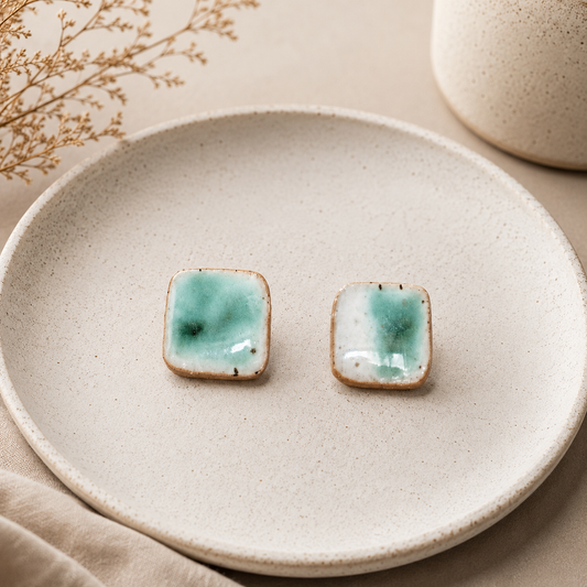 Morning Mist Ceramic Studs