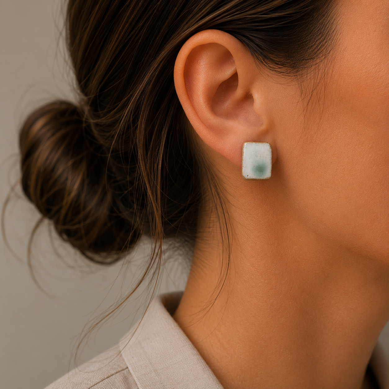 Coastal Mist Ceramic Studs