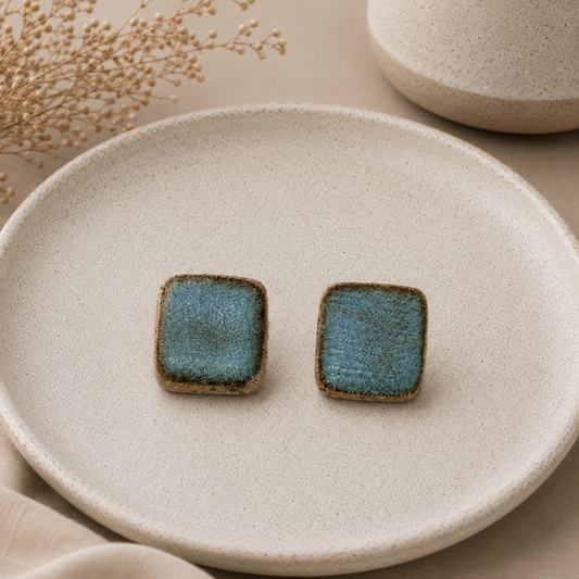 Sea Glass Ceramic Studs